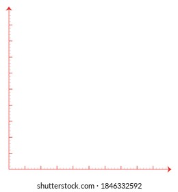 White graph paper with red lines and black xy lines
