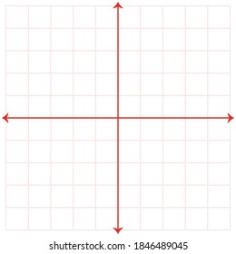 White graph paper with red lines and black xy lines