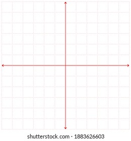 White graph paper with red lines and red xy lines