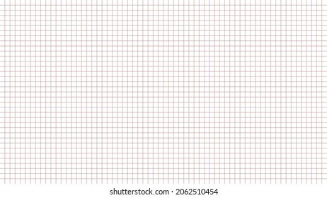 White graph paper with red lines, square