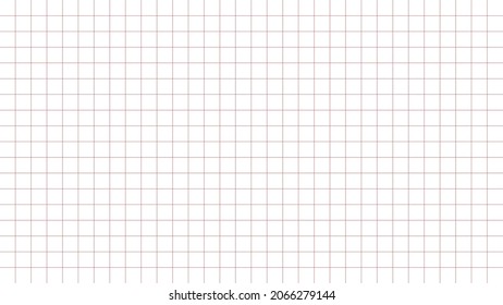 White graph paper with red lines, square