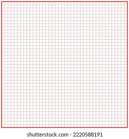 white graph paper with red lines, grid