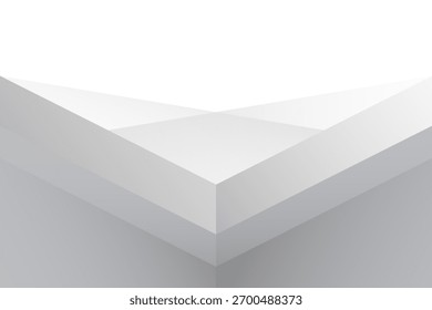Fondo moderno artístico minimalista abstracto 3D blanco y gris. patrón blanco de la textura. Ilustración vectorial