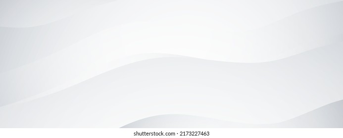 white and gray abstract background with curved shapes