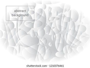 White and gray abstract background with divided circles