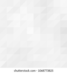 White and gray abstract background. Geometric style. Mesh of triangles. Mosaic template for your design.