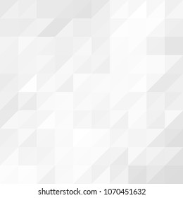White and gray abstract background. Geometric style. Mesh of triangles. Mosaic template for your design