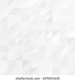 White and gray abstract background. Geometric style. Mesh of triangles. Mosaic template for your design
