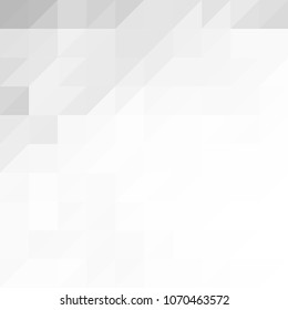 White and gray abstract background. Geometric style. Mesh of triangles. Mosaic template for your design
