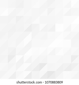 White and gray abstract background. Geometric style. Mesh of triangles. Mosaic template for your design