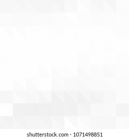 White and gray abstract background. Geometric style. Mesh of triangles. Mosaic template for your design