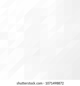 White and gray abstract background. Geometric style. Mesh of triangles. Mosaic template for your design