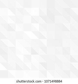 White and gray abstract background. Geometric style. Mesh of triangles. Mosaic template for your design