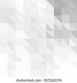 White and gray abstract background. Geometric style. Mesh of triangles. Mosaic template for your design