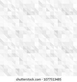 White and gray abstract background. Geometric style. Mesh of triangles. Mosaic template for your design