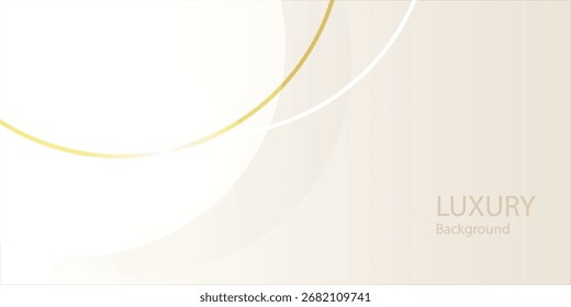 Weiß-grauer abstrakter Hintergrund mit wunderschöner goldener Liniendekoration.