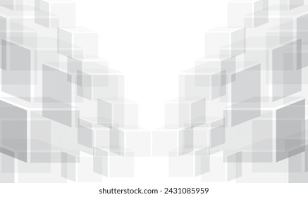 White gray abstract background illustration vector with squares.