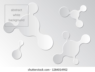white gray abstract background with liquid forms