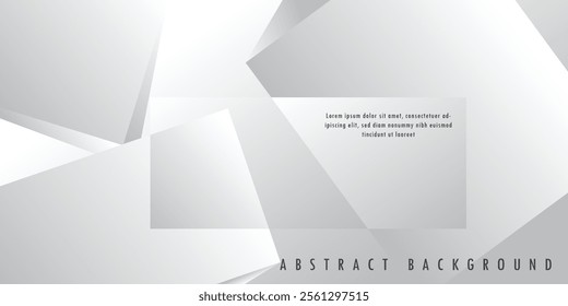 White and gray abstract background. minimal abstract white background, Geometric pattern shape Shadow, 3d effect. 
