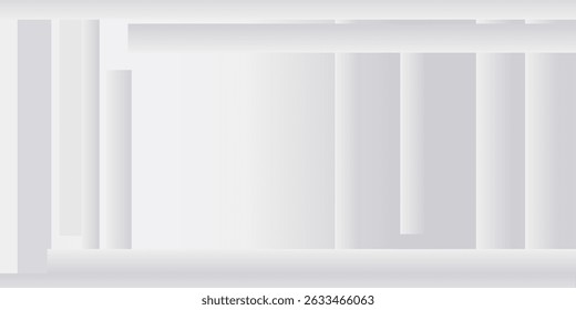 White and gray abstract background with silver lines and shadows. Modern grey diagonal abstract texture. Modern light banner with pepper lines. Vector illustration EPS10.