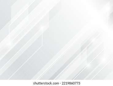white and gray abstract background technology hi-tech streaks