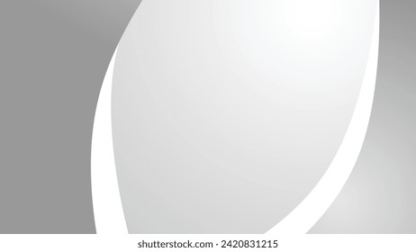 White and gray abstract background wallpaper for presentation with gradient vector image