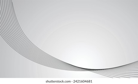 White and gray abstract background wallpaper for presentation with gradient and line vector image