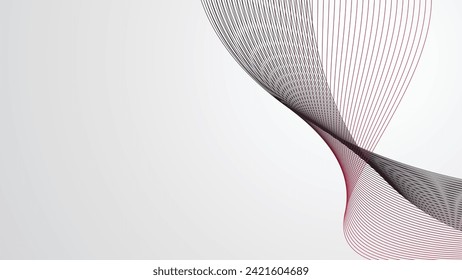 White and gray abstract background wallpaper for presentation with gradient and line vector image