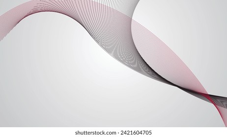 White and gray abstract background wallpaper for presentation with gradient and line vector image