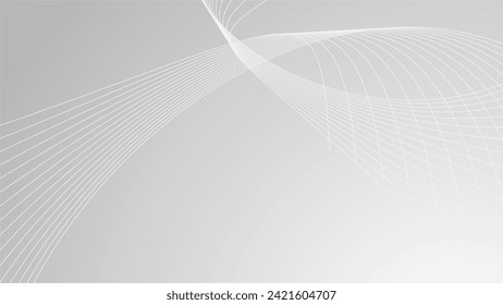 White and gray abstract background wallpaper for presentation with gradient and line vector image