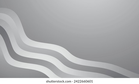 White and gray abstract background wallpaper for presentation with gradient vector image