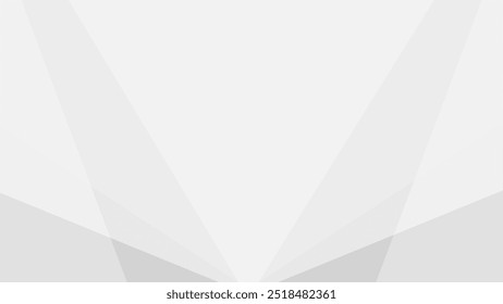 Weißer, grauer, abstrakter Bannerhintergrund mit Dreiecksformen, modernes geometrisches Design. Vektorgrafik
