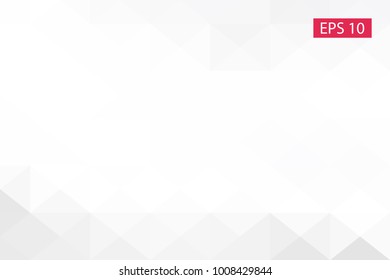 White, gray, abstract geometric background, vector from polygons, triangle, vector illustration, vector pattern triangular template