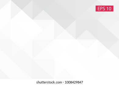 White, gray, abstract geometric background, vector from polygons, triangle, vector illustration, vector pattern triangular template