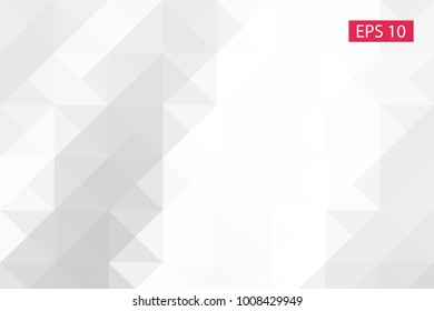 White, gray, abstract geometric background, vector from polygons, triangle, vector illustration, vector pattern triangular template