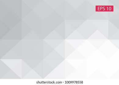 White, gray, abstract geometric background, vector from polygons, triangle, vector illustration, vector pattern triangular template