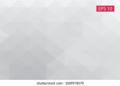 White, gray, abstract geometric background, vector from polygons, triangle, vector illustration, vector pattern triangular template