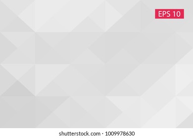 White, gray, abstract geometric background, vector from polygons, triangle, vector illustration, vector pattern triangular template