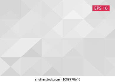 White, gray, abstract geometric background, vector from polygons, triangle, vector illustration, vector pattern triangular template