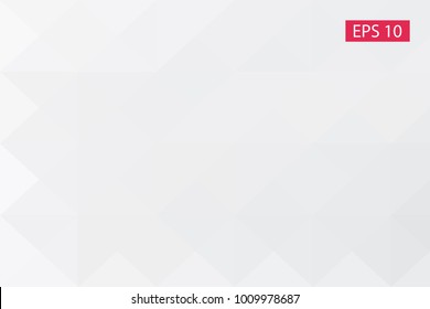White, gray, abstract geometric background, vector from polygons, triangle, vector illustration, vector pattern triangular template