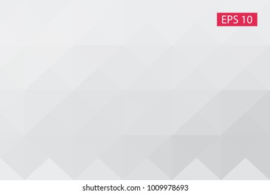 White, gray, abstract geometric background, vector from polygons, triangle, vector illustration, vector pattern triangular template