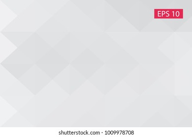 White, gray, abstract geometric background, vector from polygons, triangle, vector illustration, vector pattern triangular template