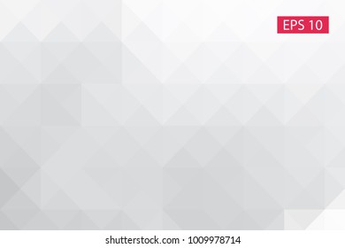 White, gray, abstract geometric background, vector from polygons, triangle, vector illustration, vector pattern triangular template