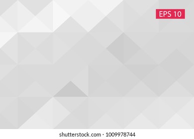 White, gray, abstract geometric background, vector from polygons, triangle, vector illustration, vector pattern triangular template