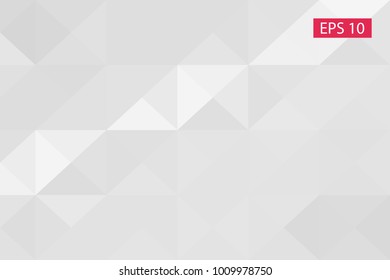 White, gray, abstract geometric background, vector from polygons, triangle, vector illustration, vector pattern triangular template