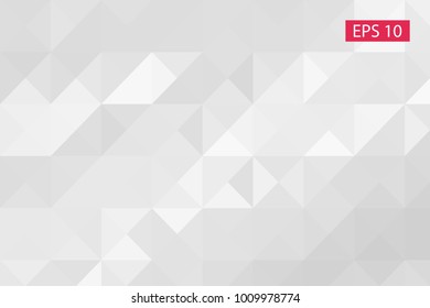 White, gray, abstract geometric background, vector from polygons, triangle, vector illustration, vector pattern triangular template