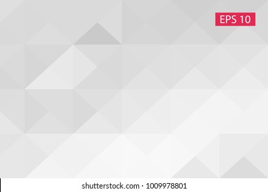 White, gray, abstract geometric background, vector from polygons, triangle, vector illustration, vector pattern triangular template