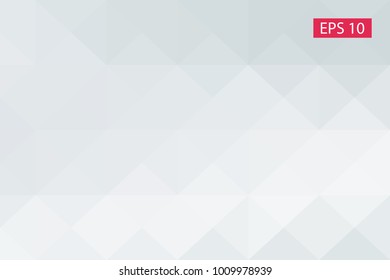 White, gray, abstract geometric background, vector from polygons, triangle, vector illustration, vector pattern triangular template
