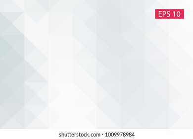 White, gray, abstract geometric background, vector from polygons, triangle, vector illustration, vector pattern triangular template