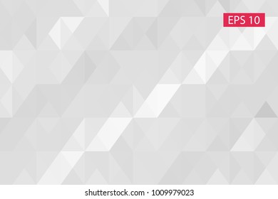 White, gray, abstract geometric background, vector from polygons, triangle, vector illustration, vector pattern triangular template